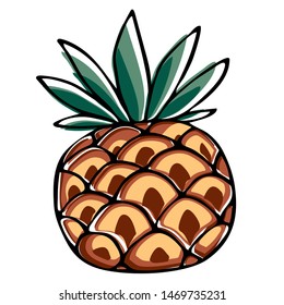 Pineapple Abstract Style Vector Illustration Isolated Stock Vector ...