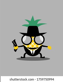 PINEAPPLE AGENT ICON VECTOR LOGO