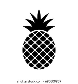 Pineapple Ananas icon black on a white background.