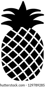 Pineapple ananas icon silhouette. Vetor illustration.