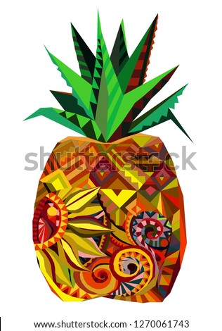 pineapple ananas vector fruit