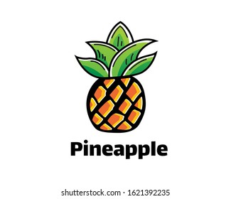 pineapple art classic draw logo design inspiration