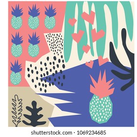 pineapple art vector