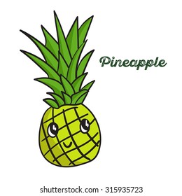 Pineapple / baby learning / cartoon pineapple