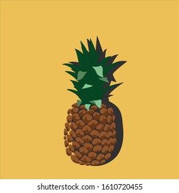 A pineapple. Background of pineapple. Abstract illustration. illustration for design
