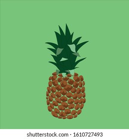 A pineapple. Background of pineapple. Abstract illustration. illustration for design