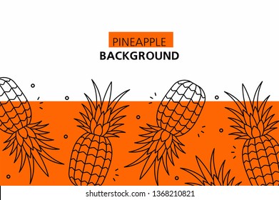 Pineapple background. isolated on white background