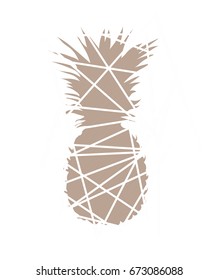 Pineapple beige abstract. Pineapple vector Trendy, modern design for print