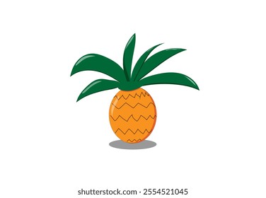 pineapple is big on a white background