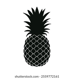 Pineapple black silhouette icon design