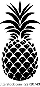 Pineapple | Black and White Vector illustration