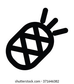 Pineapple Bold Line Vector Icon