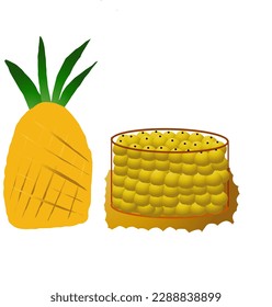 pineapple cake on a white background. This cake is often served during Eid. This nastar cake is in a jar. In indonesia it called by nastar