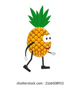 Piña. Caricatura, ilustración vectorial