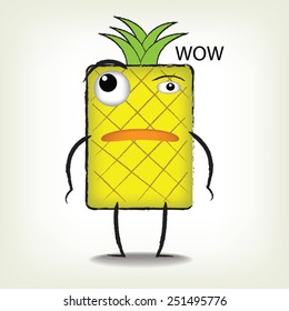 Pineapple cartoon design