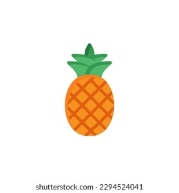 Pineapple cartoon icon on a white background