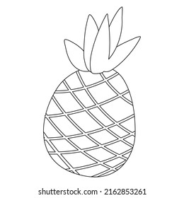 Caricatura de piña. Ilustración de color de vectores
