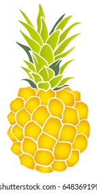 pineapple cartoon vector illustration