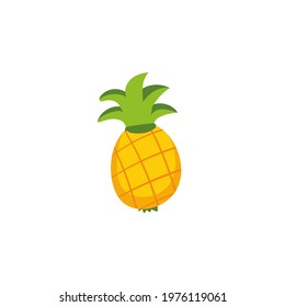 Pineapple cartoon vector on a white background