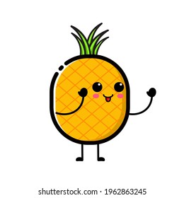 a pineapple character wearing sunglasses