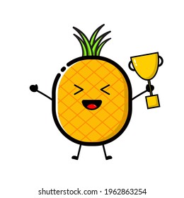 a pineapple character wearing sunglasses