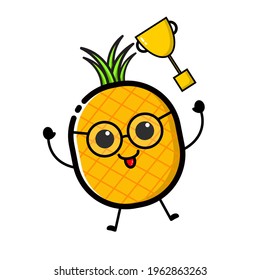 a pineapple character wearing sunglasses