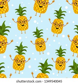 pineapple characters vector pattern