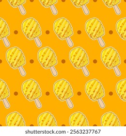 Pineapple and circle fabric pattern
