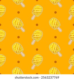Pineapple and circle fabric pattern