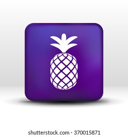 Pineapple closeup cartoon sketch hand drawn illustration.
