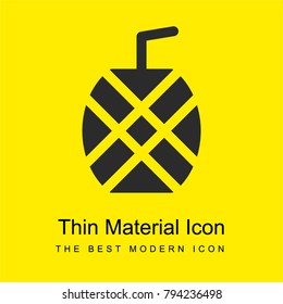 Pineapple cocktail bright yellow material minimal icon or logo design