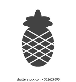 Pineapple, color icon vector image. Can also be used for food iconset. Suitable for use on mobile apps, web apps and print media.