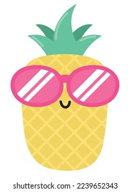 pineapple color pastel tropical icon