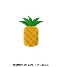 pineapple colored icon. Element of summer pleasure icon for mobile concept and web apps. Cartoon style pineapple colored icon can be used for web and mobile