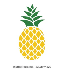 Pineapple colorful icon isolated on white background