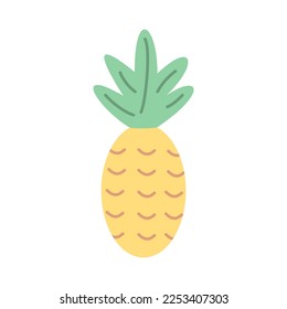  pineapple colorful illustration, concept logo, cartoon sticker,  vector graphic