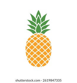 Pineapple colorful Vector Illustration on a white background