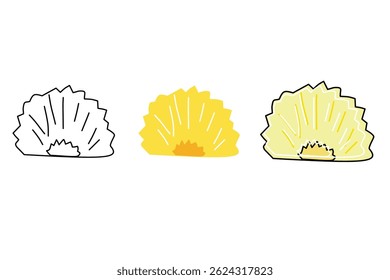 Pineapple coloring simple doodle line icon vector set, pineapple drawing doodle coloring line icon vector set, pineapple doodle simple line icon vector set 