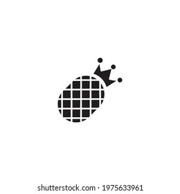 pineapple crown icon vector on a white background