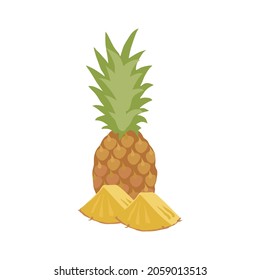pineapple cut fruit clip art