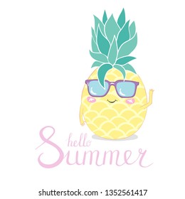 Pineapple, cute character for your design