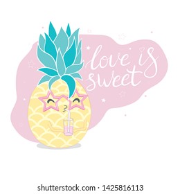Pineapple, cute character for your design