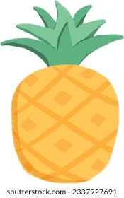 Ananas, süße Ananas, Zeichnung, Ananas, Obst