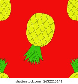 Pineapple, cute, fabric pattern, printing, fruit for screen printing, interior wall work, product display, fruit lovers, fruit event, gift wrapping paper, invitation cards, tile work, art, freshness, 