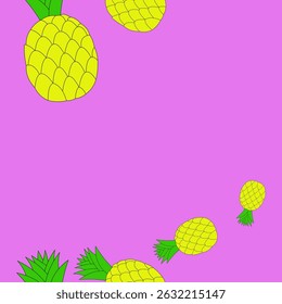 Pineapple, cute, fabric pattern, printing, fruit for screen printing, interior wall work, product display, fruit lovers, fruit event, gift wrapping paper, invitation cards, tile work, art, freshness, 
