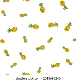 Pineapple cute seamless pattern background for kids textile. Vector Illustration EPS10