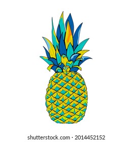 Ananas-Design, Obstdesign, frische Früchte, tropische