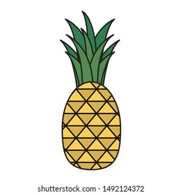 Pineapple design, Fruit healthy organic food sweet and nature theme Vector illustration