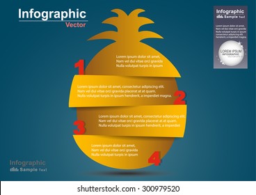 Pineapple design Infographic Templates.Vector illustratio

