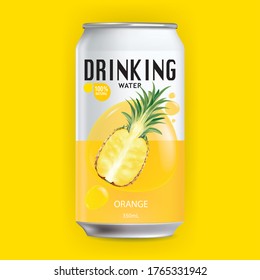 Piña y diseño del paquete y jugo de piña